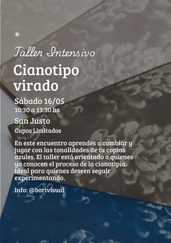 Producto - Taller Avanzado Cianotipos Virados.