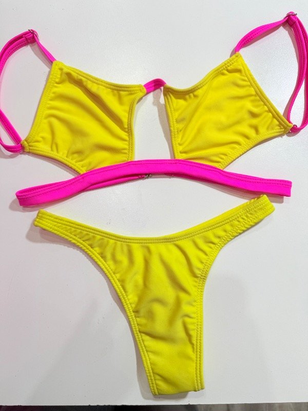 Producto - Bikini amarillo y fucsia