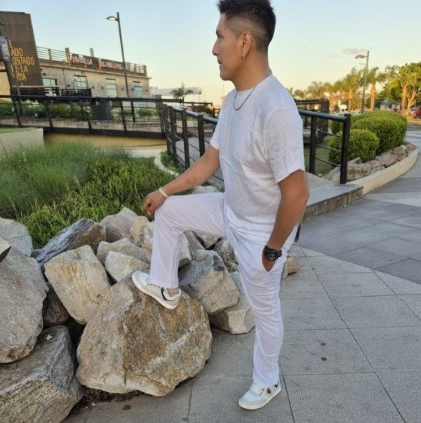Producto - LINEA BARON Conjunto de lino remera y pantalón