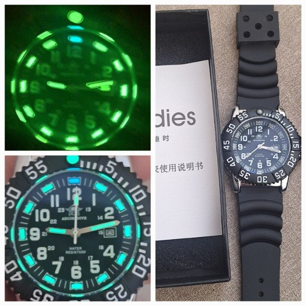 Producto - Reloj militar Addiesdive, sumergible. Malla caucho