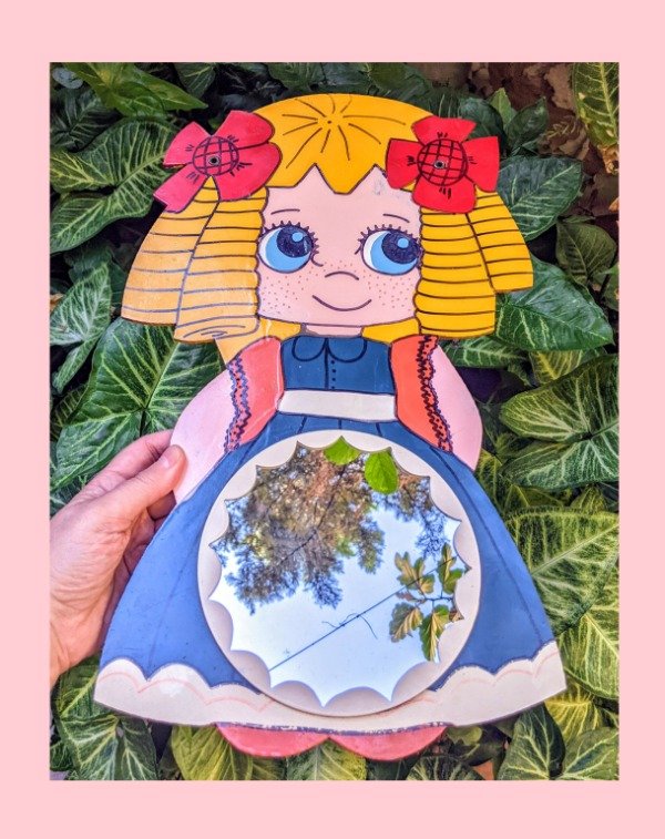 Producto - Espejo retro niña 80s grande