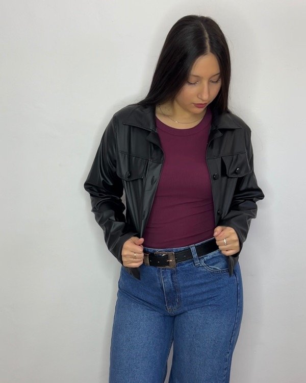 Producto - Campera Ecocuero con Botones