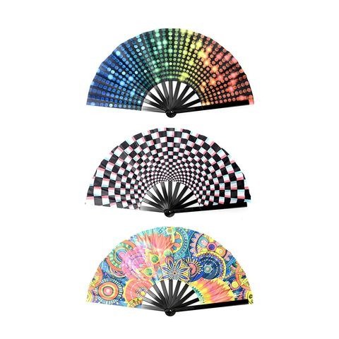 Producto - ABANICO DE TELA ESTAMPADO 33CM X UNIDAD MODELOS SURTIDOS SKORA