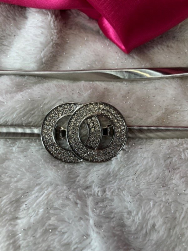 Producto - Cinto con dos círculos Dorado y plateado