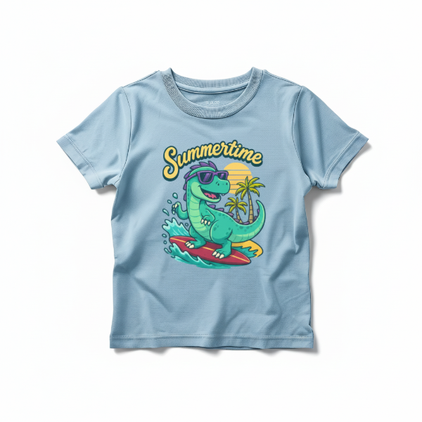 Producto - Remera Infantil Dino Summertime Surf