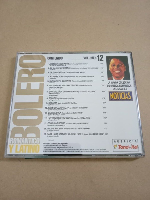 Producto - Bolero, romántico y latino #12 - Artistas varios - Perfil sin fechar - 1