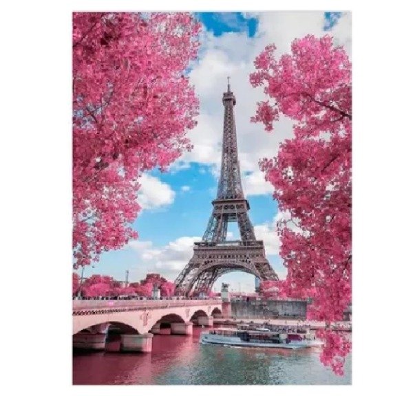 Producto - Kit pintura con Diamantes Torre Eiffel 30 x 40 cm