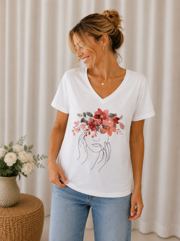 Producto - Remera Mujer Flor
