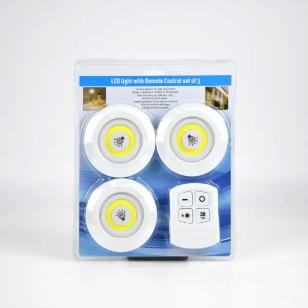 Producto - Luz nocturna redonda con control remoto (AAA)
