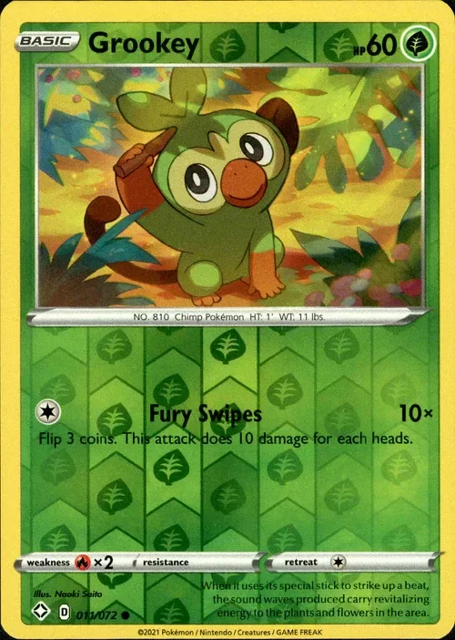 Producto - Grookey - 011/072 - Shining Fates - Reverse Holo