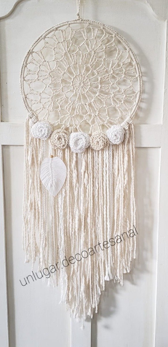 Producto - Atrapasueños Florcitas 25 cm diametro