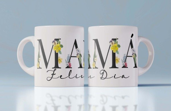 Producto - Taza ceramica Dia de la madre  Feliz dia Flores