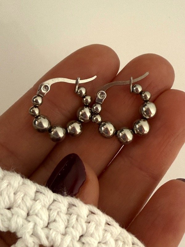 Producto - A1160 Aros bolitas 1,5 cm