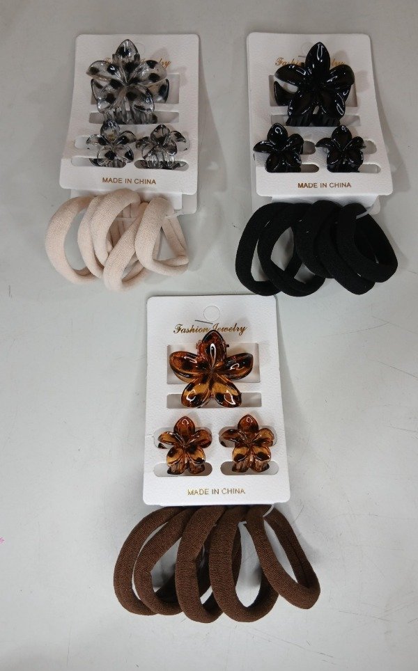 Producto - 3 broche flor + colitas x 3 cartones