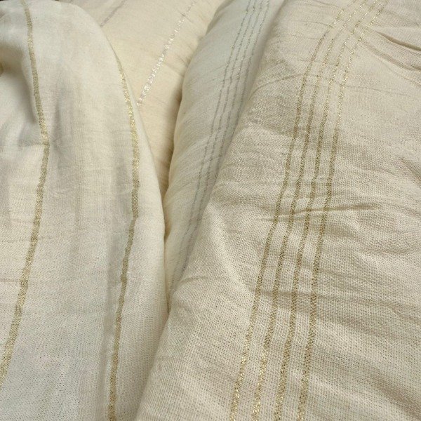 Producto - Gasa rayas lurex 3mts ancho