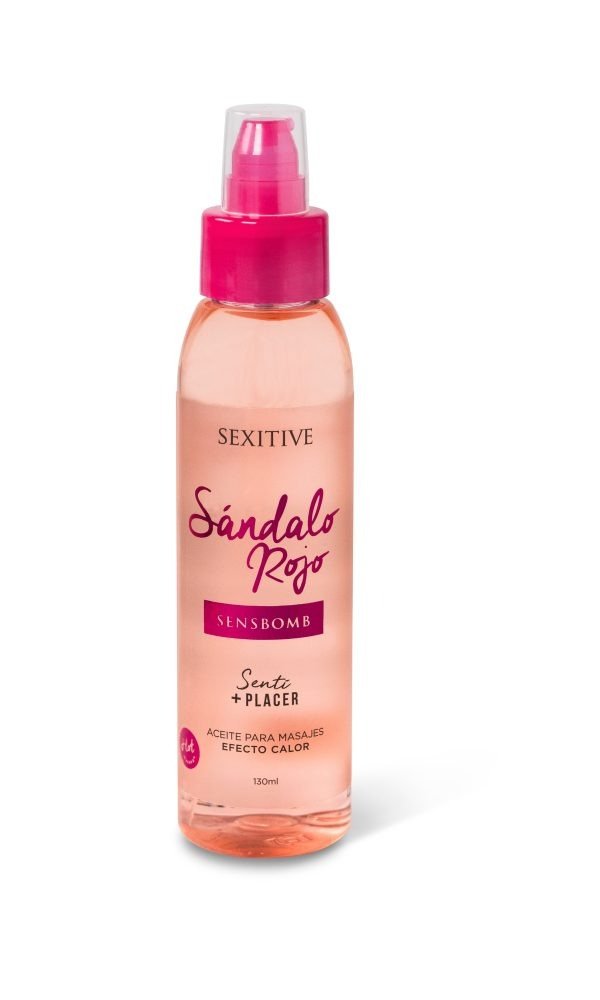 Producto - Aceite para masaje sexitive. Efecto calor.