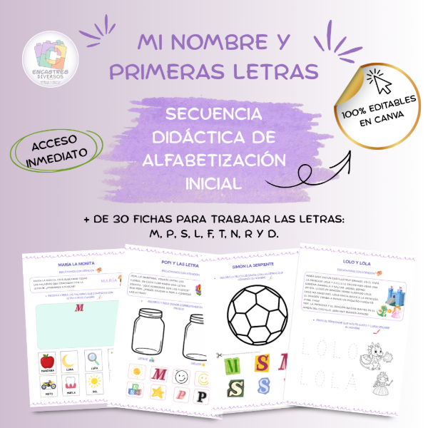 Producto - Mi nombre y primeras letras