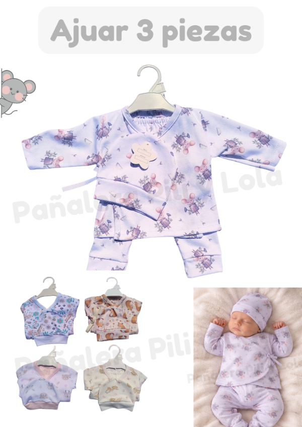 Producto - Ajuar estampado 3 piezas