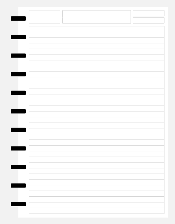 Producto - 20 Hojas rayadas A4