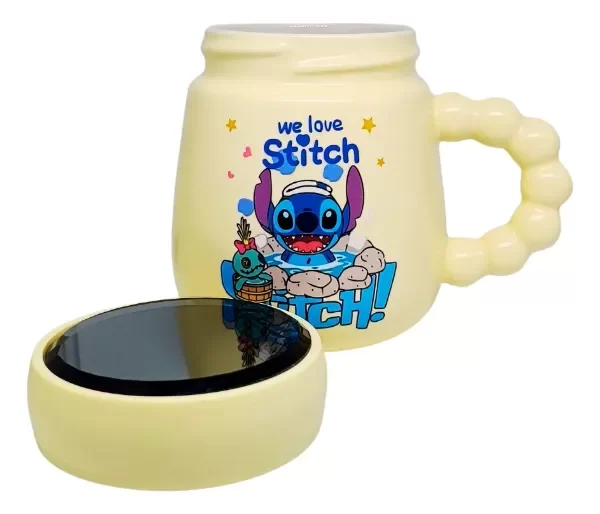 Producto - Set Taza Cerámica Con Tapa Espejada a rosca - We Love Stitch