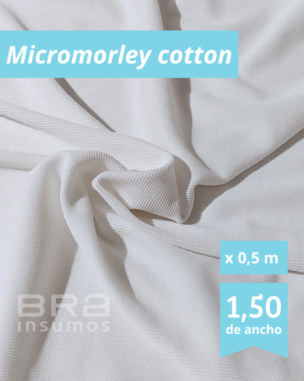 Producto - Micromorley cotton 1,5 m de Ancho - Blanco (x 1/2 Metro) - 1