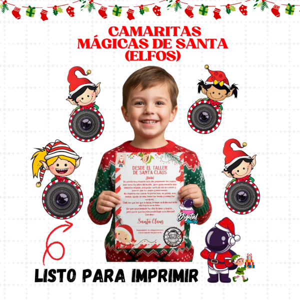Producto - Camaritas Mágicas de Santa (Elfos) Imprimibles