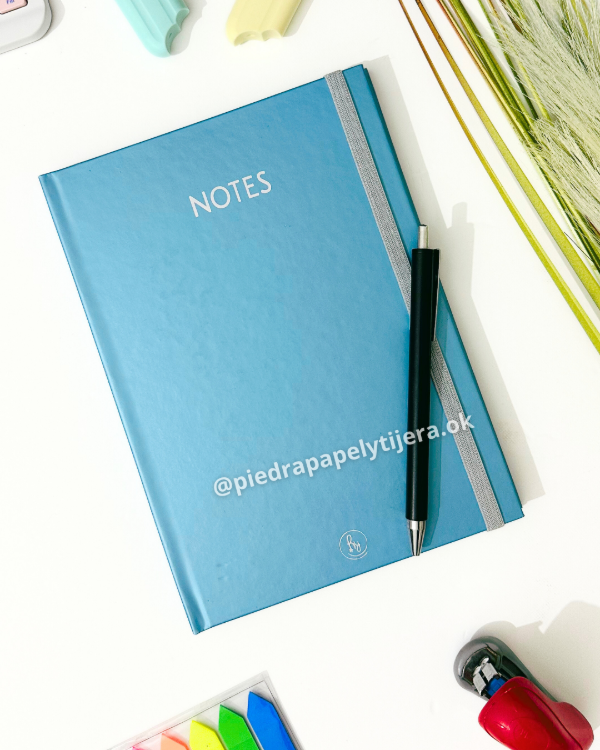 Producto - Cuaderno a5 tapa dura, notes blue