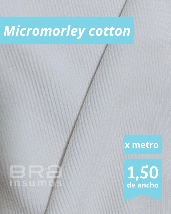 Producto - Micromorley cotton 1,5 m de Ancho - Blanco (x Metro)