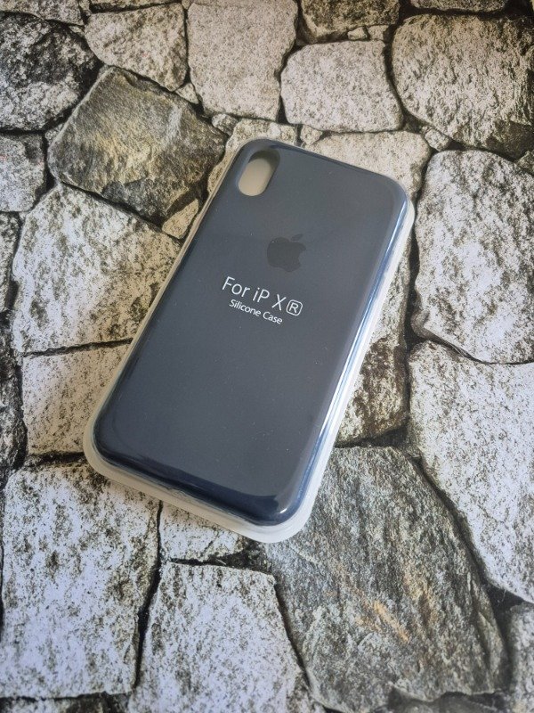 Producto - Funda silicone case logo Iphone Xr azul oscuro