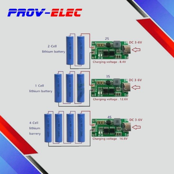 Producto - CARGADOR BATERIA LITIO LI-ION 3.7V C/PROTECCION P/4 CELDAS - 1