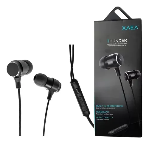 Producto - Auricular Manos Libres Xaea Thunder Calidad Premium Plug 3.5 Negro