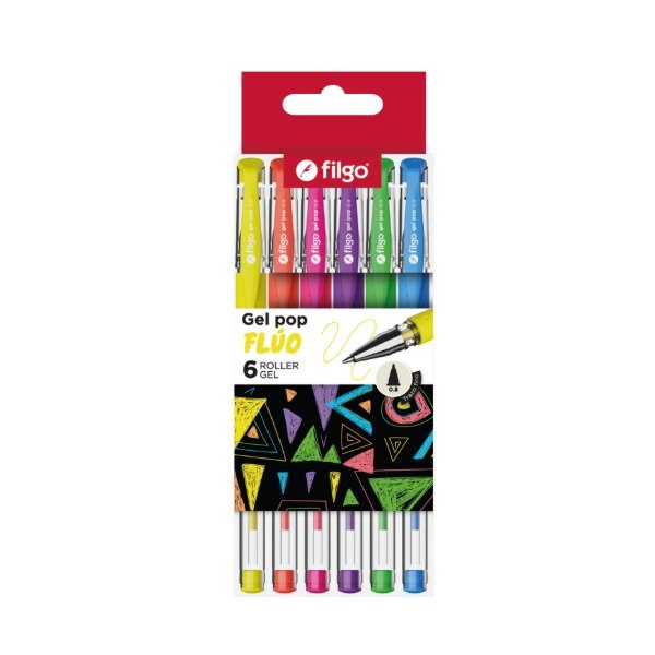 Producto - Bolígrafo Gel Pop x6 Fluo FILGO
