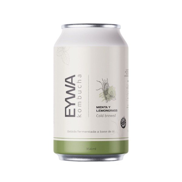 Producto - Lata KOMBUCHA MENTA y LEMONGRASS Sin Tacc x 354cc EYWA