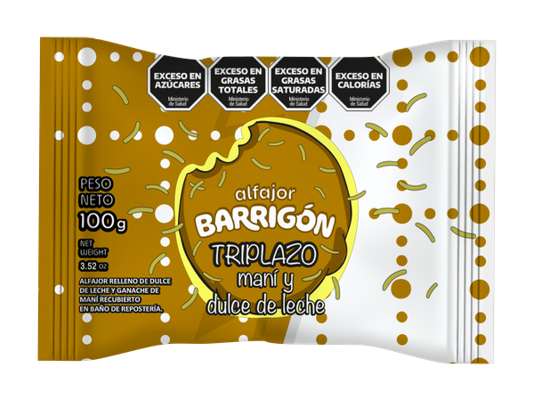 Producto - Alfajor Barrigon Triplazo pasta de maní