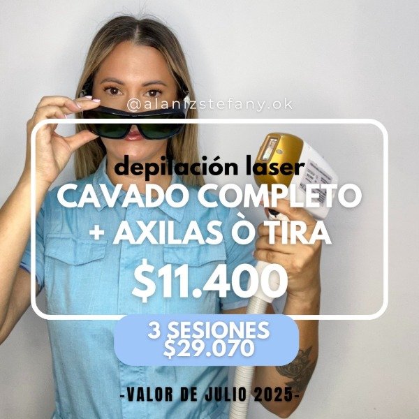 Producto - 1 sesion de  cavado completo + tira o axilas - VALOR AGOSTO