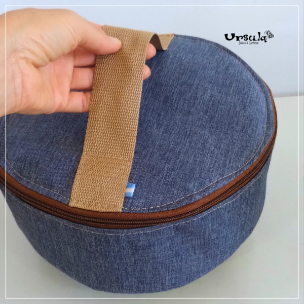 Producto - Porta platos (azul melange y beige) - 2