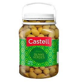 Producto - Aceitunas Castell Balde De 3kg Neto - Olivas Verdes - Carozo
