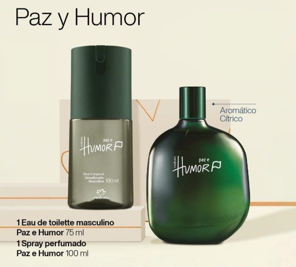 Producto - KIT MASCULINO "PAZ e HUMOR" PERFUME + DEOCOLONIA NATURA