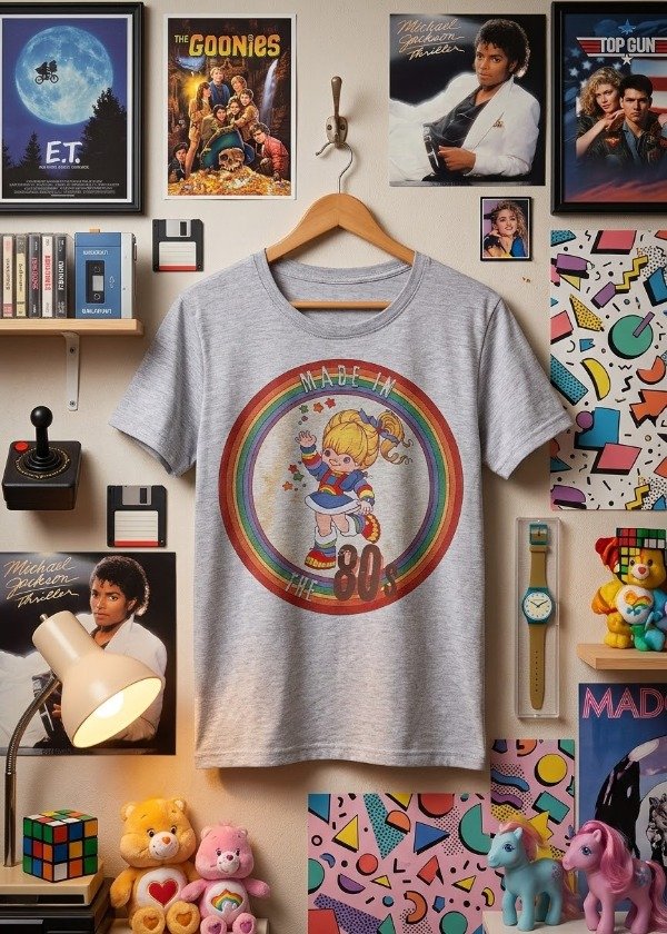 Producto - Remera Unisex Rainbow Brite Gris 4