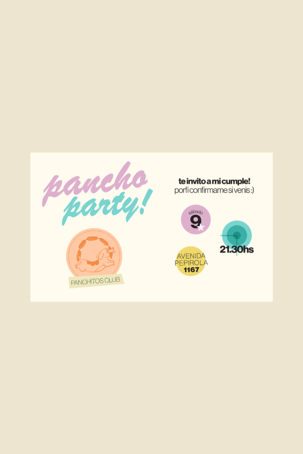 Producto - invitación digital [pancho party]