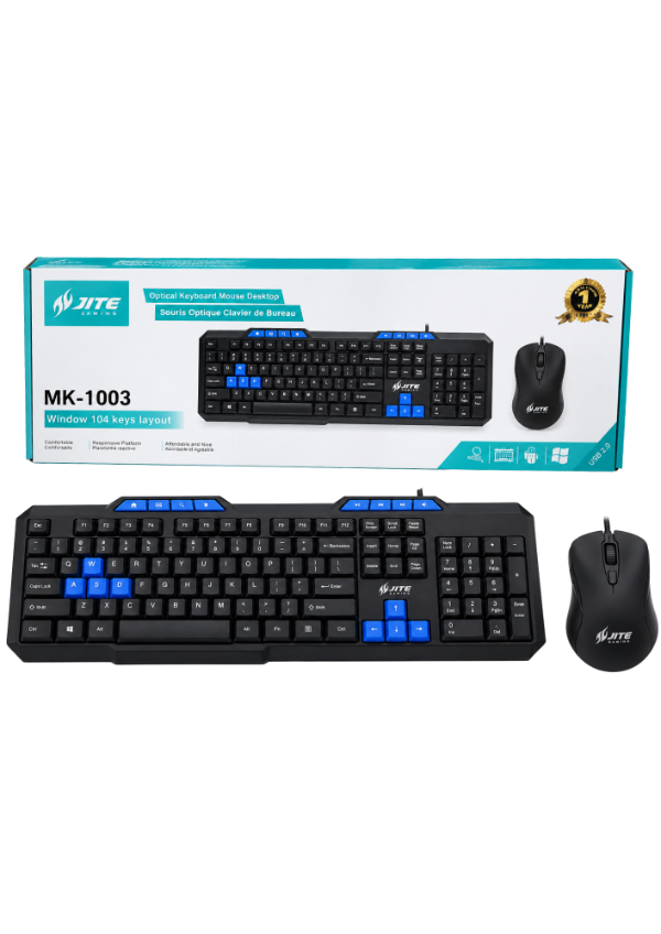 Producto - TECLADO+MOUSE CON CABLE USB MK-1003 #6979163910034