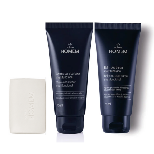 Producto - Combo Homem Clásico Masculino (Cremas pre/post afeitado + Jabón)