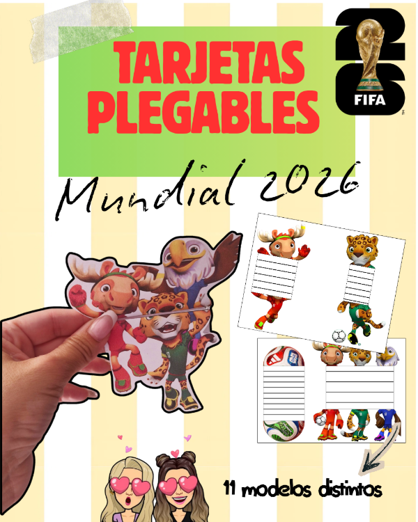 Producto - TARJETAS PLEGABLES MUNDIAL 2026