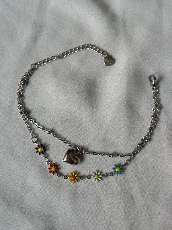 Producto - Pulsera Margaritas Doble ACERO QUIRÚRGICO