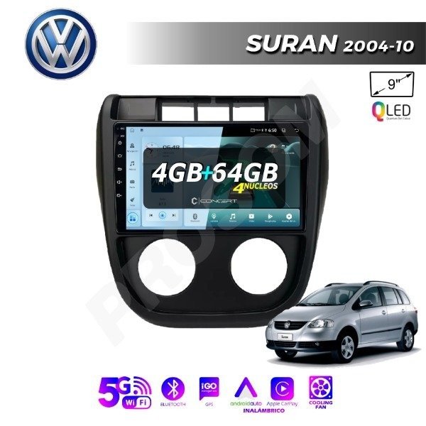 Producto - MULTIMEDIA VOLKSWAGEN SURAN 2004/10+  - 9" CON CAR PLAY Y ANDROID AUTO
