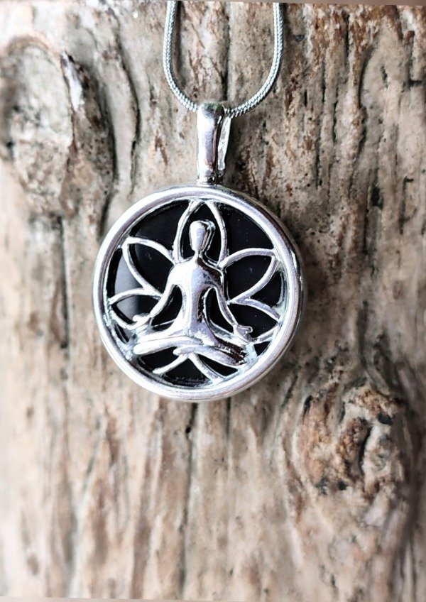Producto - Collar. Yoga (Ágata Negra)