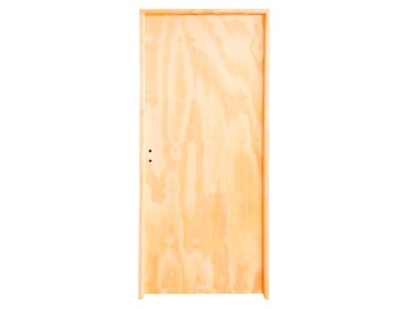 Producto - PUERTA PLACA DE PINO MARCO DE MADERA 80 CM