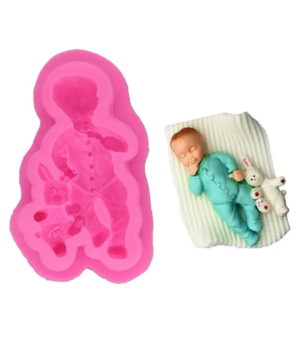 Producto - Molde Bebe durmiendo con peluche