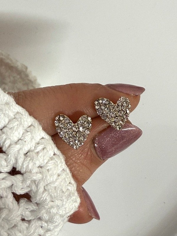 Producto - AD446 Aros corazón con strass