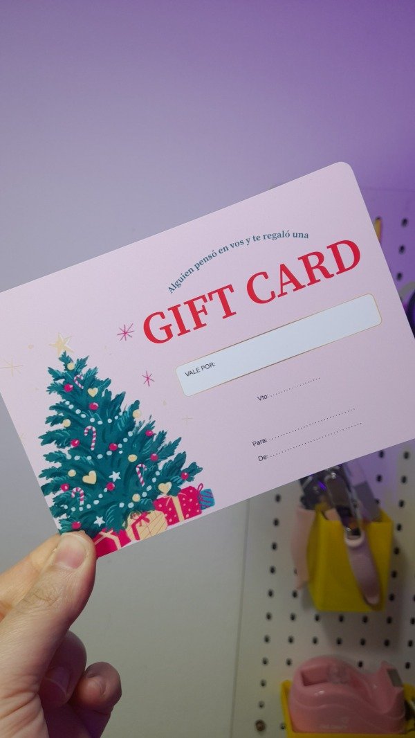Producto - Gift Card Navidad pdf imprimible modelo 2